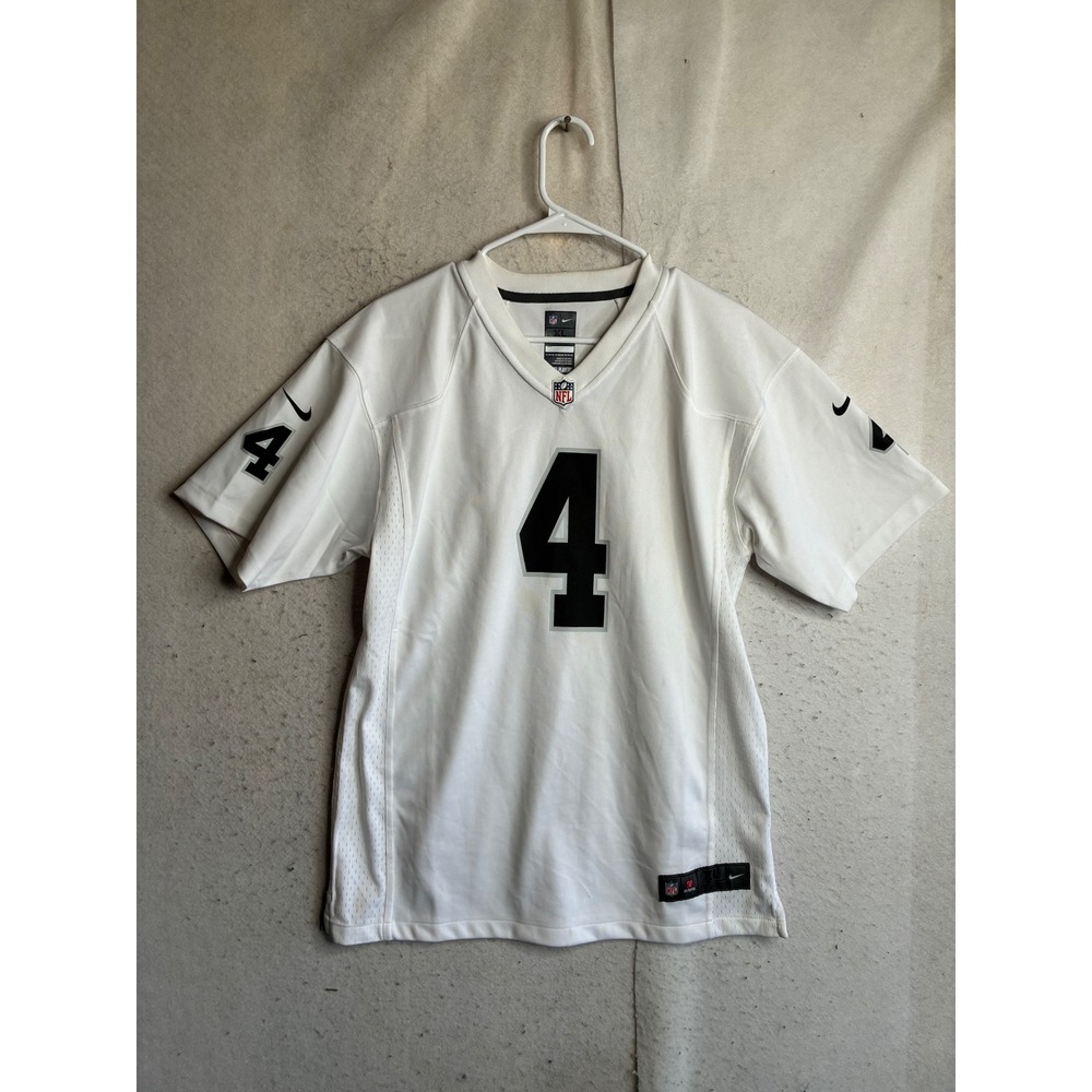 Nike NFL Oakland Raiders Derek Carr 4 Jersey Youth XL White Away 03/2018